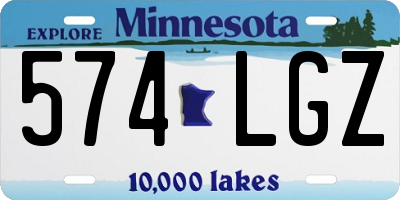 MN license plate 574LGZ