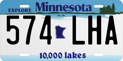 MN license plate 574LHA