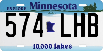MN license plate 574LHB