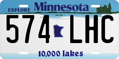 MN license plate 574LHC