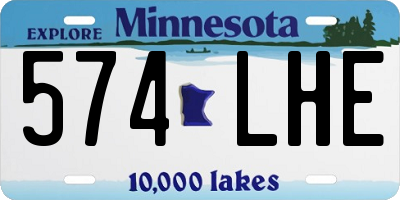 MN license plate 574LHE