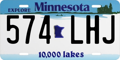 MN license plate 574LHJ