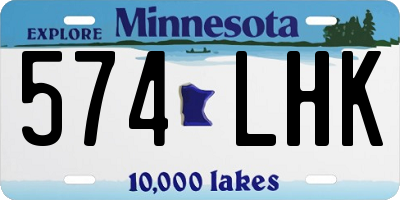 MN license plate 574LHK
