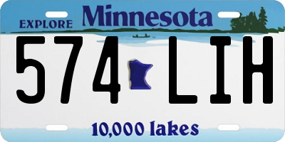 MN license plate 574LIH