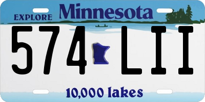 MN license plate 574LII