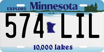 MN license plate 574LIL
