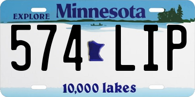 MN license plate 574LIP