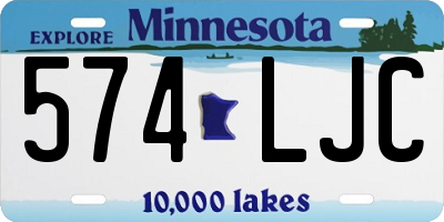 MN license plate 574LJC