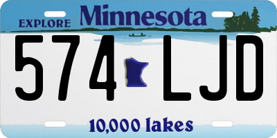 MN license plate 574LJD