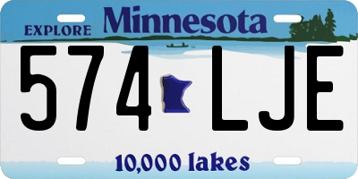 MN license plate 574LJE