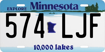 MN license plate 574LJF