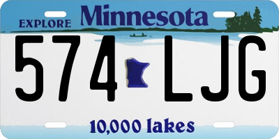 MN license plate 574LJG