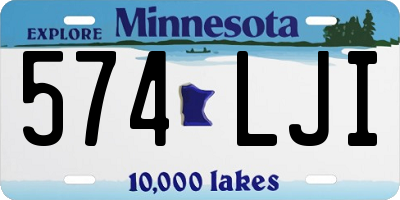 MN license plate 574LJI