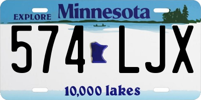 MN license plate 574LJX