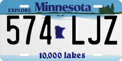 MN license plate 574LJZ