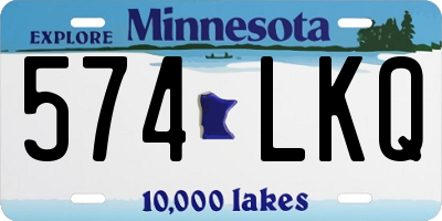 MN license plate 574LKQ