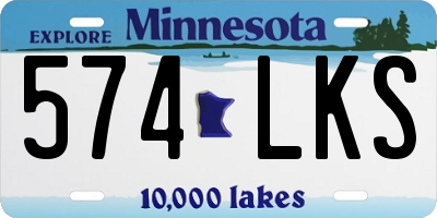 MN license plate 574LKS