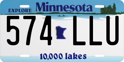 MN license plate 574LLU