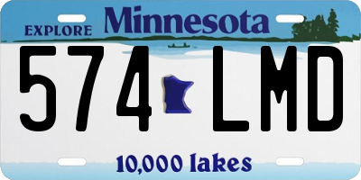 MN license plate 574LMD