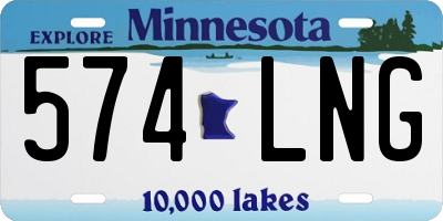 MN license plate 574LNG