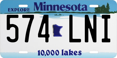 MN license plate 574LNI