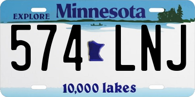 MN license plate 574LNJ