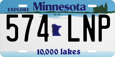 MN license plate 574LNP