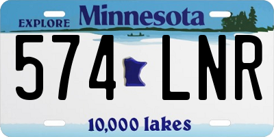 MN license plate 574LNR