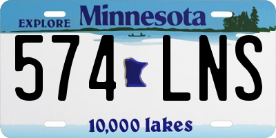 MN license plate 574LNS