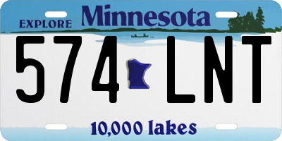 MN license plate 574LNT