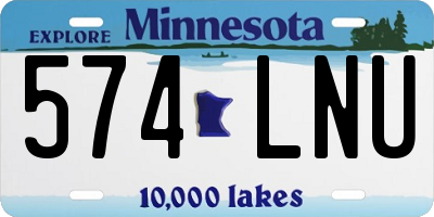 MN license plate 574LNU