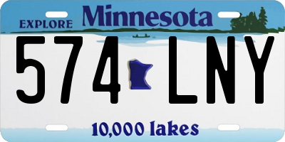 MN license plate 574LNY
