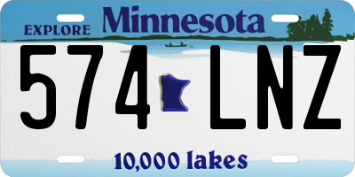 MN license plate 574LNZ