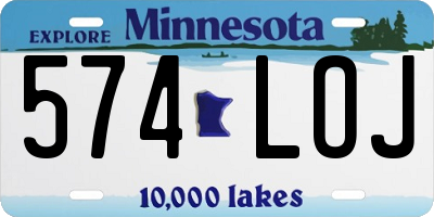 MN license plate 574LOJ