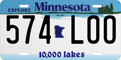 MN license plate 574LOO