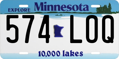 MN license plate 574LOQ