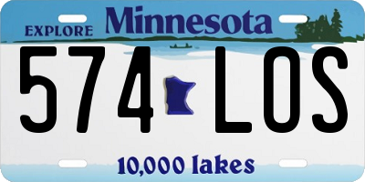 MN license plate 574LOS