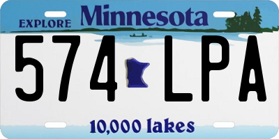 MN license plate 574LPA