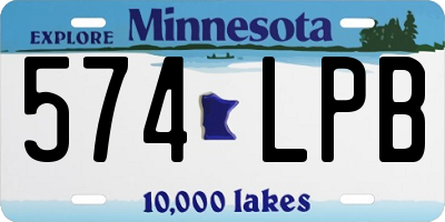 MN license plate 574LPB