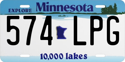 MN license plate 574LPG