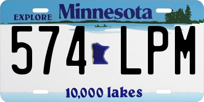MN license plate 574LPM