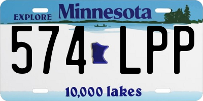 MN license plate 574LPP