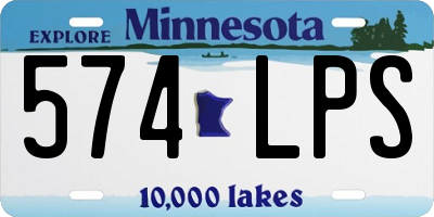 MN license plate 574LPS