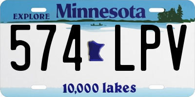 MN license plate 574LPV