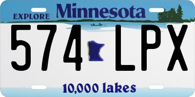MN license plate 574LPX
