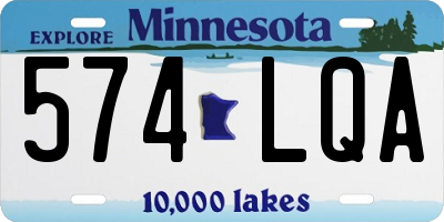 MN license plate 574LQA