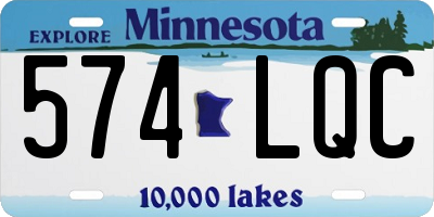 MN license plate 574LQC