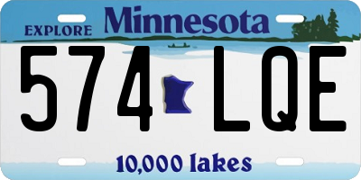 MN license plate 574LQE