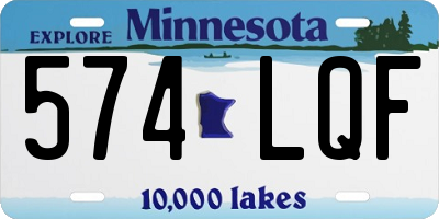 MN license plate 574LQF