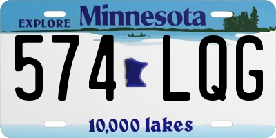 MN license plate 574LQG
